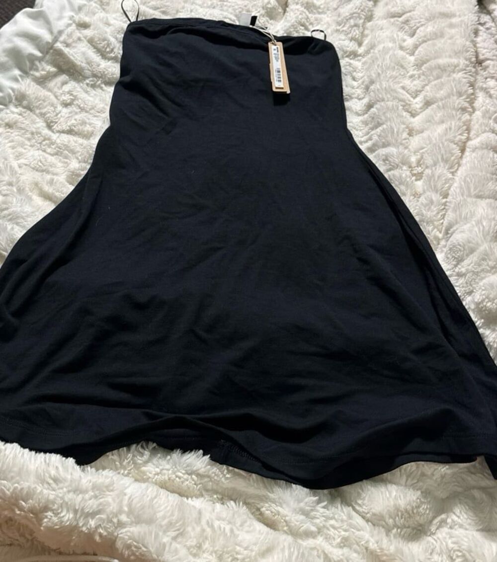 Skims Smooth Layers Strapless Dress Obsidian XS - Picture 5 of 5